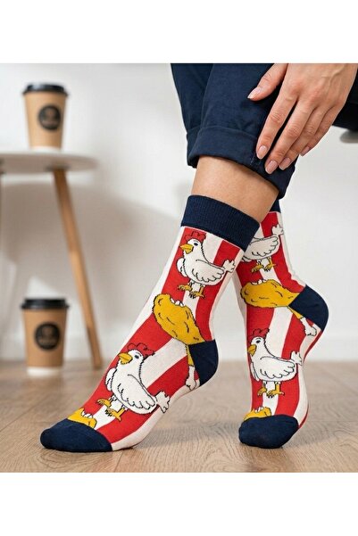 Çorap Kurdu Patterned Character Colorful Sock Socks