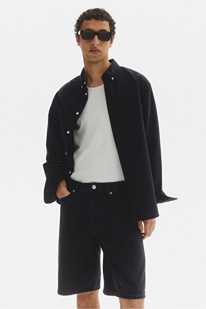 H&M Kot Şort Relaxed Fit