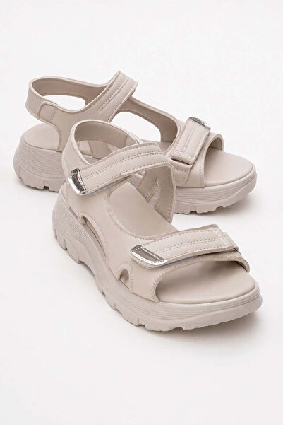 CCWAY AYAKKABI Γυναικεία Σανδάλια Διπλό Velcro ΜΠΕΖ