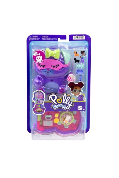 mattel ΣΕΤ POLLY POCKET ΤΣΑΝΤΑΚΙ ΓΙΑ ΚΑΤΟΙΚΙΔΙΑ ΚΟΥΤΑΒΙ ΜΕ ΠΙΤΖΑΜΕΣ ΜΕ ΑΞΕΣΟΥΑΡ