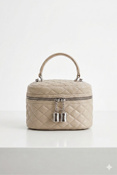 H&D COLLECTİON Μπεζ τεχνητό δέρμα Almira Γυναικεία τσάντα χιαστί Κρέμα
