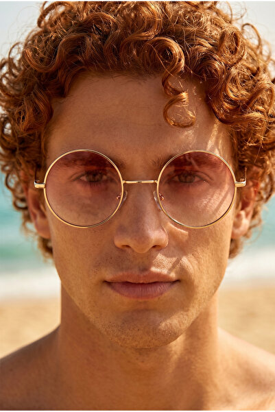 Takı Dükkanı Extoll Round Glass John Lennon Men's Sunglasses Unisex Glasses E...