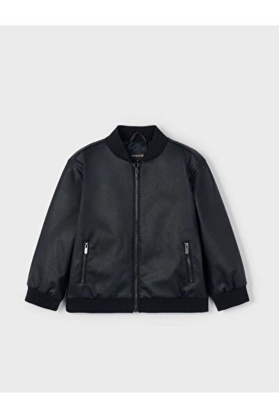 MAYORAL Children's Basic Leather Jacket with Pockets 2-10 Years Black