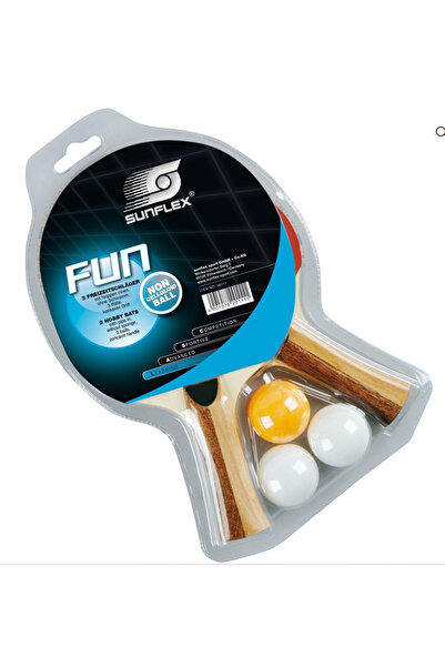 SUNFLEX Fun P.P. 2 Raket + 3 Top Masa Tenisi Seti 20111