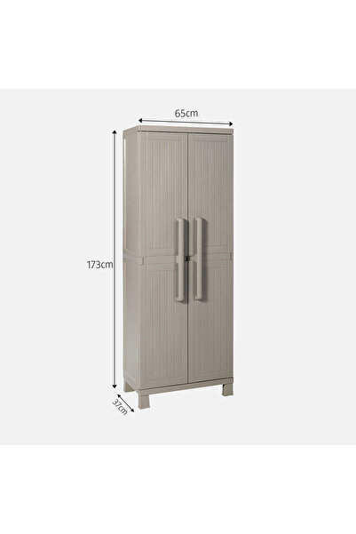 Genel Markalar Toomax 4 Raflı Bahçe Dolabı Balkon Dolabı Banyo Dolabı 173x65x37 Cm