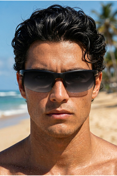 Di Caprio Dicaprio Black Sports Model Men's Sunglasses Dc1722A