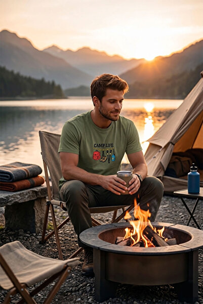 onsrawear Outdoor Camp Life Minimal Design Printed Nature and Camping Unisex ...