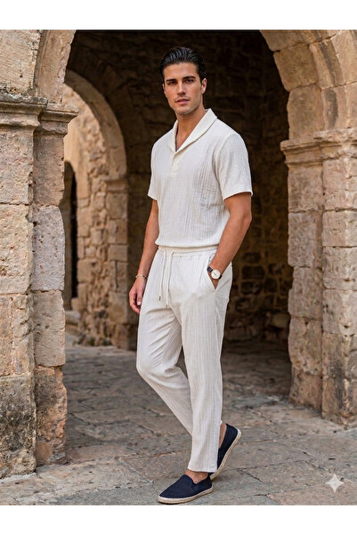 MEİLİFENG Set de pantaloni Bürümcük Krinkıl tricou