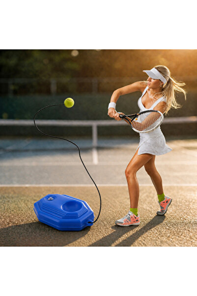 Boldy Elastik Tenis Eğitim Seti - Solo Tennis Trainer - Tenis Antrenman Bidon...