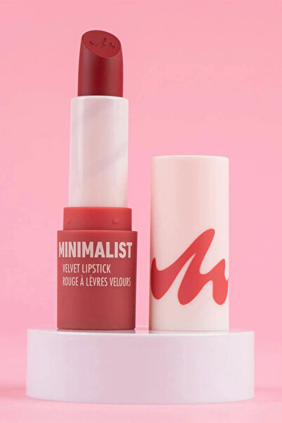 Miniso Lisanslı Minimalist Serisi Kadife Mat Ruj No 02 - Sıcak Kırmızımsı Ton...