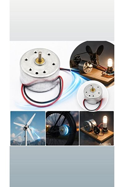 abnturk Mini Dinamo Motoru Elektrik Üretici Jeneratör, 5v Eğitici Elektrik Mo...
