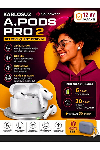 Viez Soundwear Air-S HD Ses Kalitesi Kulak İçi Bluetooth Kulaklık 5.0