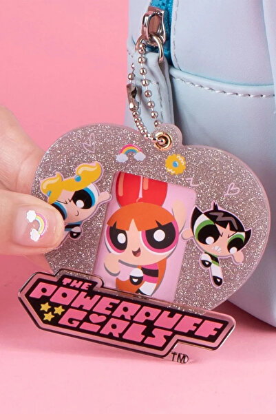 Miniso Powerpuff Girls Lisanslı Kalp Figürlü Anahtarlık Renkli 12,5 Cm
