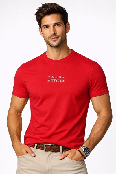 Tommy Hilfiger Slim fit central square logo t-shirt