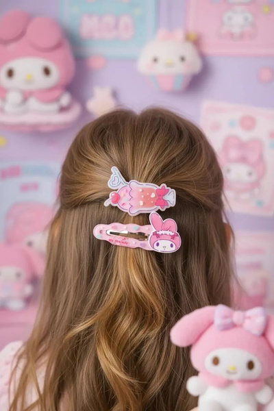 SANRIO Lisanslı My Melody Saç Tokası Seti 2'li – Sevimli Günlük Aksesuar