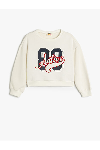 Koton Ecru Mädchen-Sweatshirt 5SKG10329AK