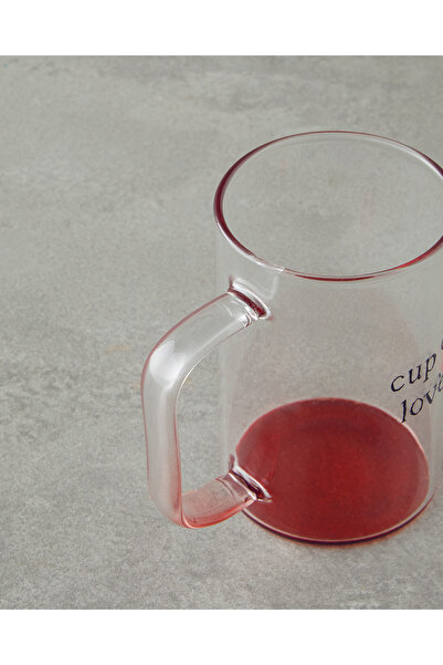 English Home Cup Of Love Cam Kupa 270 ml Kırmızı