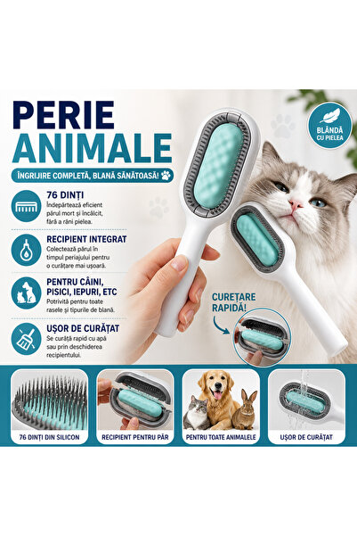 SMARTECH Perie pentru îndepărtarea părului de animale cu bază autocurățătoare...