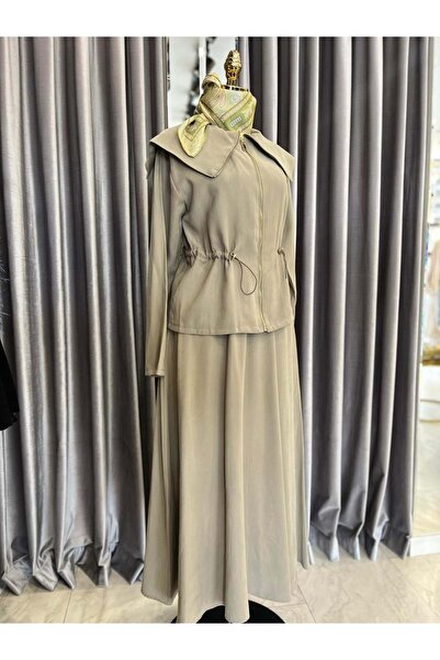 Modario Vatkatex Shawl Collar Skirt Suit - Mint Green - 46