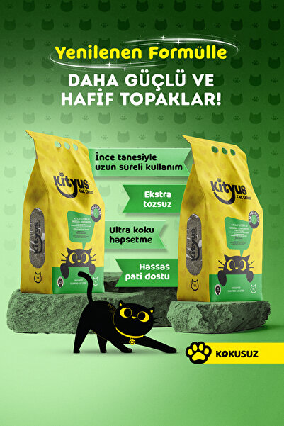 Kityus 2li Avantaj Paketi Hassas Kediler için Tozsuz,Topaklanan, Kokusuz Bent...