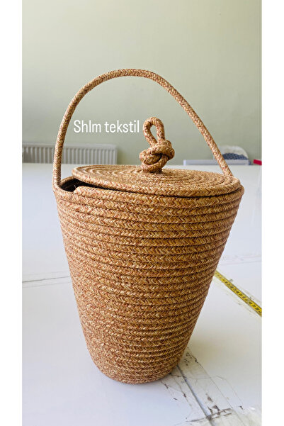 SHLM TEKSTİL 27X20 Bag Holder, Jute Bag Organizer Basket Organizer, Kitchen Organizer