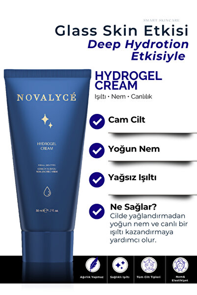Novalyce Su Bazlı Nemlendirici Jel | Yağsız Günlük Bakım | Gözenek Tıkamayan ...