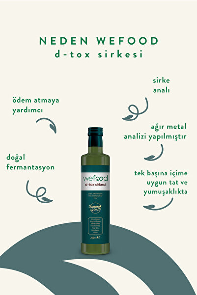 Wefood Detoks Sirkesi 250 ml (Doğal Fermantasyon)