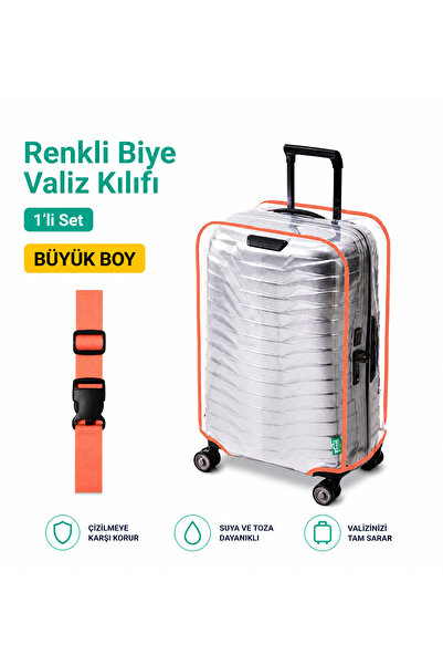 Trink Çanta Husă de protecție transparentă pentru valiză și curea pentru vali...