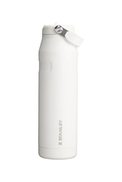 Stanley الترموس الأبيض The IceFlow ™   زجاجة قابلة للطي مع قشة 1.06