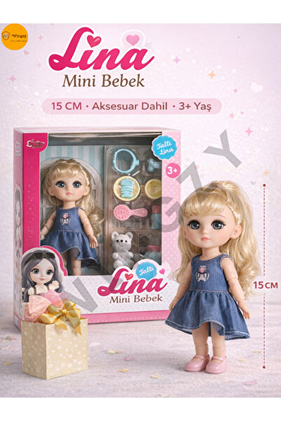Wingzy Oyuncak Lina Bebek, 15 cm Aksesuarlı Bebek Set, Kız Çocukları İçin Hediye