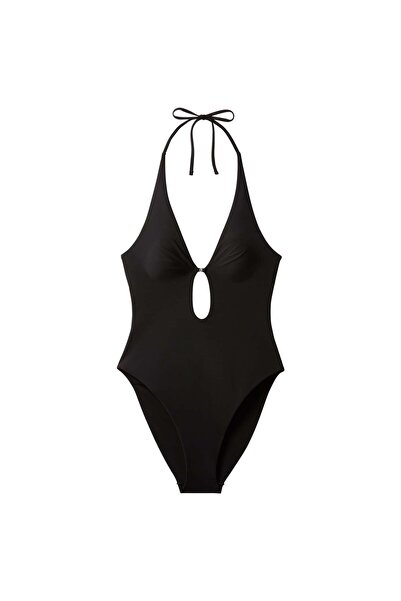 Calvin Klein Siyah Kadın Mayo PLUNGE ONE PIECE