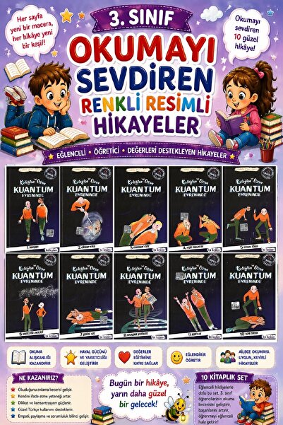 Ata Yayıncılık 3.Sınıf Okumayı Sevdiren Renkli Resimli Hikayeler 16 - 10 Kitap