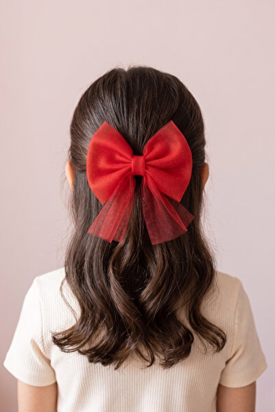 Luludy Kids Kırmızı Tül Kız Çocuk Klips Toka
