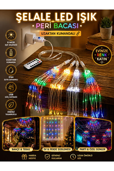 Özasya AVM 4’lü Açılır LED Işık Seti – 8 Farklı Işık Modlu, Kumandalı, USB Ka...