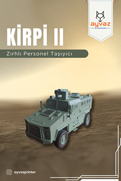 ayvazprinter KİRPİ II 1/35 Ölçek, 7,4x21x9 cm Boyutlu, Hareketli Teker Sistem...