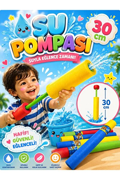 SAZE Günotoys Büyük Boy Pompalı Su Tabancası Su Pompası Uzunluğu: 53 Cm