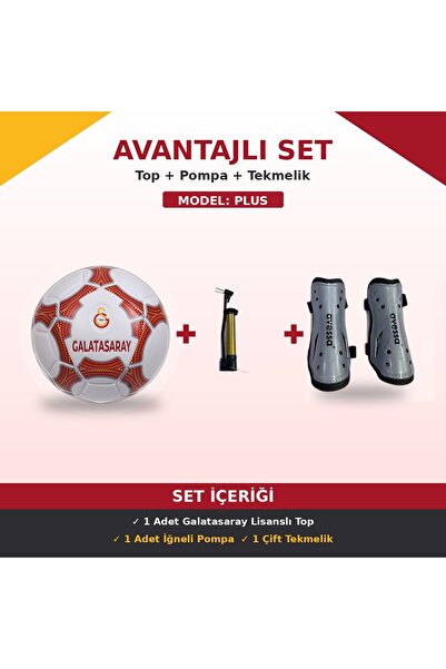 Galatasaray Lisanslı Futbol Topu Tekmelikli Set 5 Numara 10 Model Halı Saha P...