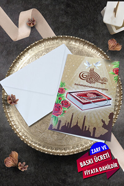 Cem Davetiye Düğün Nişan Nikah Kına Davetiyesi 3392 (100 ADET) Baskı Dahil