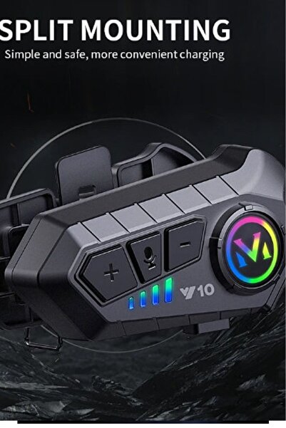 ErginGroup Y10 Kask Kulaklık Bluetooth Motosiklet Kulaklık 5,3 Bluetooth Inte...