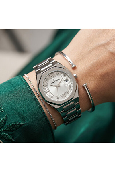 Daniel Klein Premium Silver Stainless Steel Watch for Women DK.1.14109-1