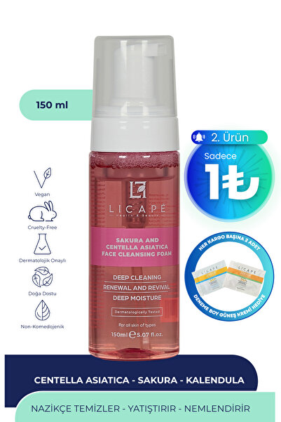 Licape Sakura Ve Centella Asitica Yüz Temizleme Köpüğü 150ml