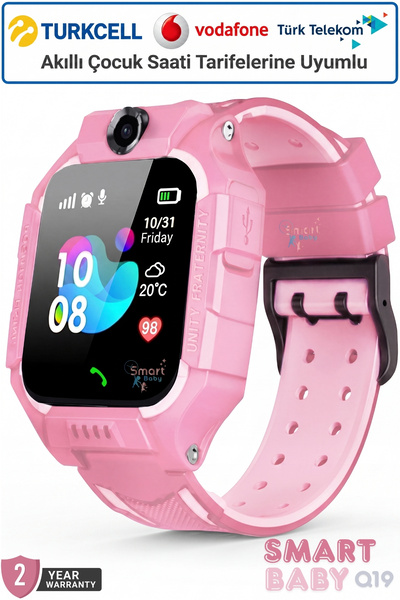 Smart Baby SmartBaby Q19 LBS Konumlu Akıllı Çocuk Takip Saati - Sim Kartlı Ar...