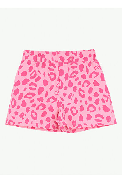 Barbie Pembe Kız Çocuk Baskılı Şort BRB6SG-SRT6448