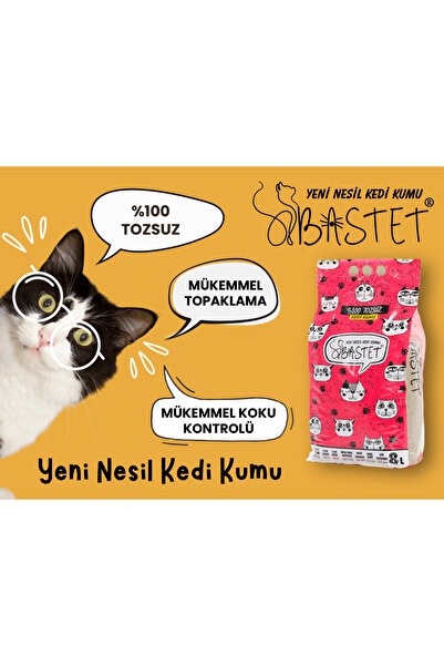 bastet ultra light cat litter Bastet Topaklanan Premium Doğal Kedi Kumu 8 Lt