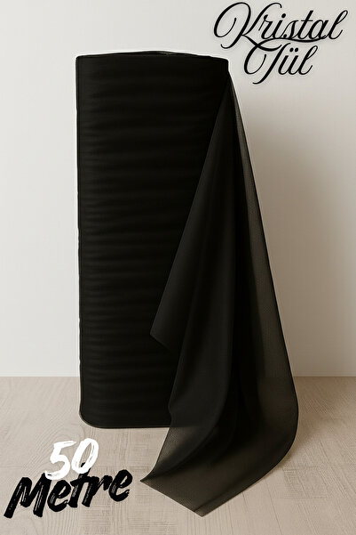 Mortex Black Crystal Tulle Length 50 Mt En En Sabit 3 Mt Engagement, Henna, W...