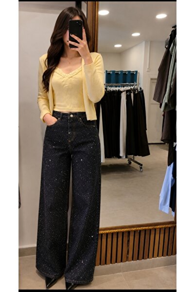 Zeo Basic taşlı kot pantolon