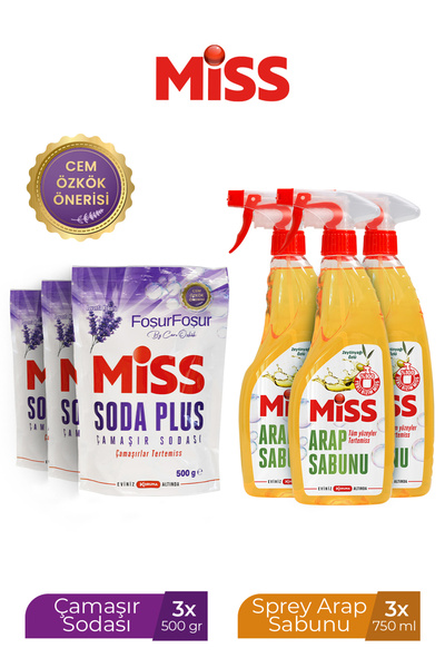 Miss SODA LAVANTA 500GRX3+MİSS SPREY ARAP SAB 750MLX3