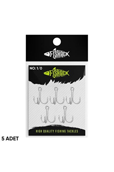 Fishack Üçlü İğne - Nikel Üçlü Kanca - 3210 - 5 Adet - No: 1/0