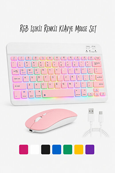 EHZ TEKNOLOJİ IPad Xiaomi Samsung Huawei Tablet Laptop Uyumlu Renkli Bluetoot...