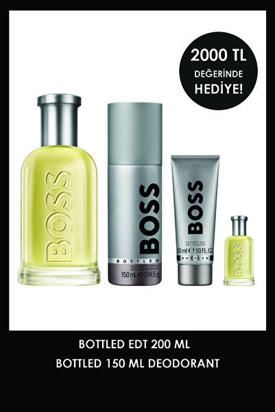 BOSS Bottled EDT 200 ml Erkek Parfüm & Bottled 150 ml Deodorant
